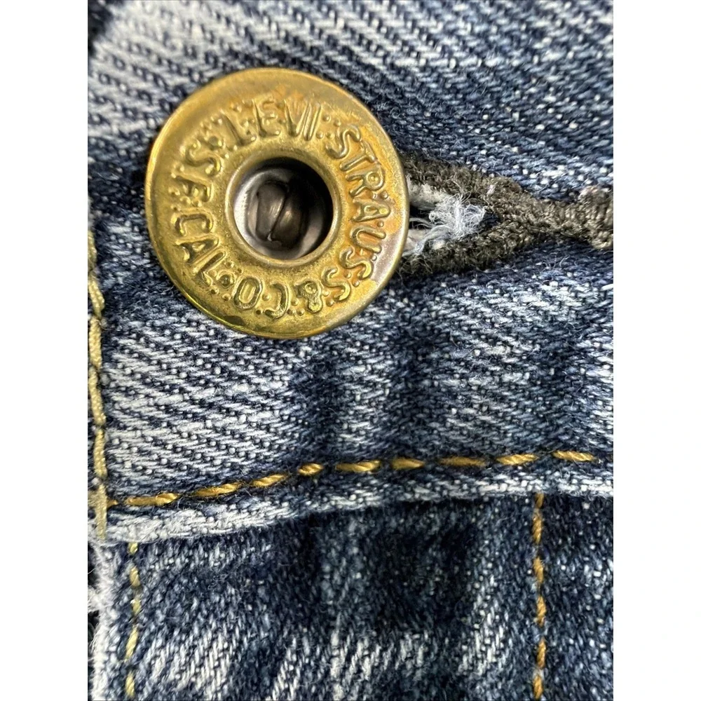 Levi's 551 Jeans Men's 36x32(see Pictures) Blue Denim Relaxed Fit Zip Distressed
